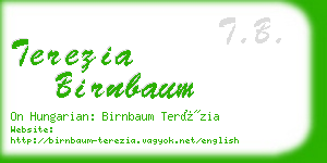 terezia birnbaum business card